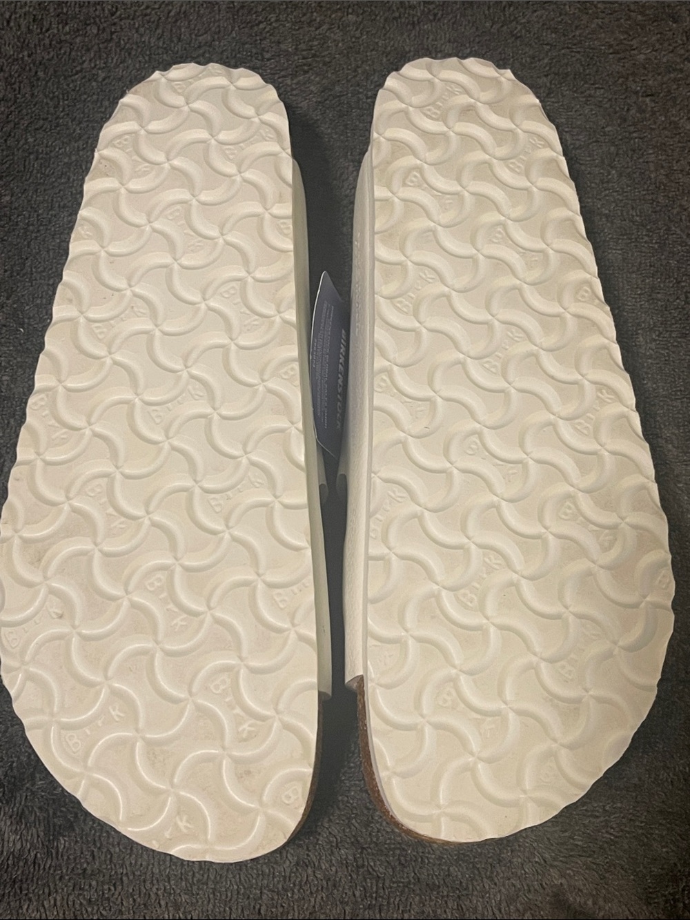 NWT BIRKENSTOCK Big Buckle White Natural Leather Sandals Women's US 11 Narrow - Picture 10 of 16